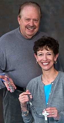 Gary Graham and RaeDelVecchio, with each with a Freedom Rosary