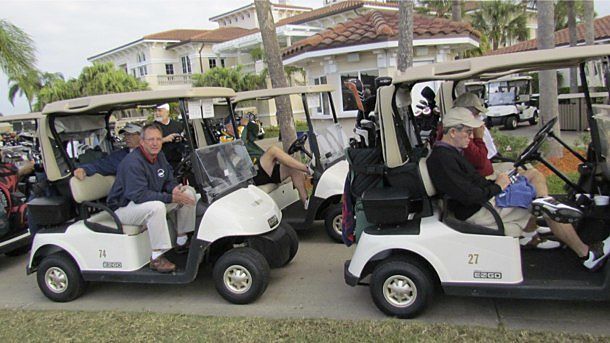 Paulist Open players are ready to hit the links of the Grand Harbor River Course in Vero Beach, Fla.