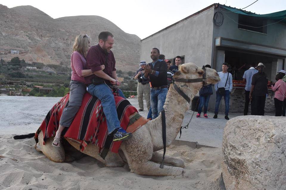 Riding a camel