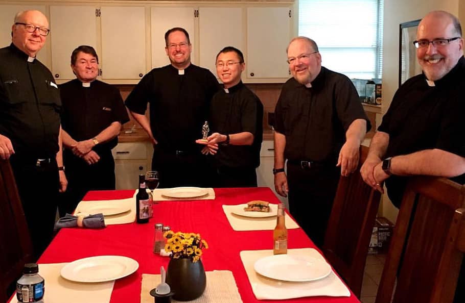 Paulist Fathers at dinner
