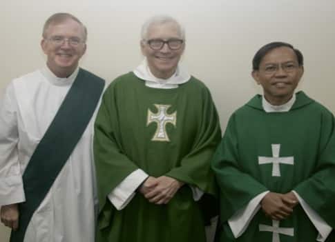 Deacon Gary Harmeyer, Episcopal priest Father Alan Mead, Catholic priest Father Rene Castillo