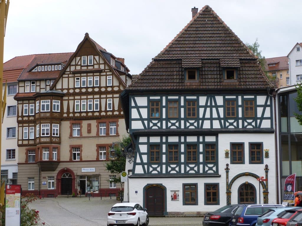 Luther's Home in Eisenach (white house at right)