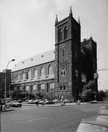 The Church of St. Paul the Apostle in New York City before the urban renewal of the Upper West Side