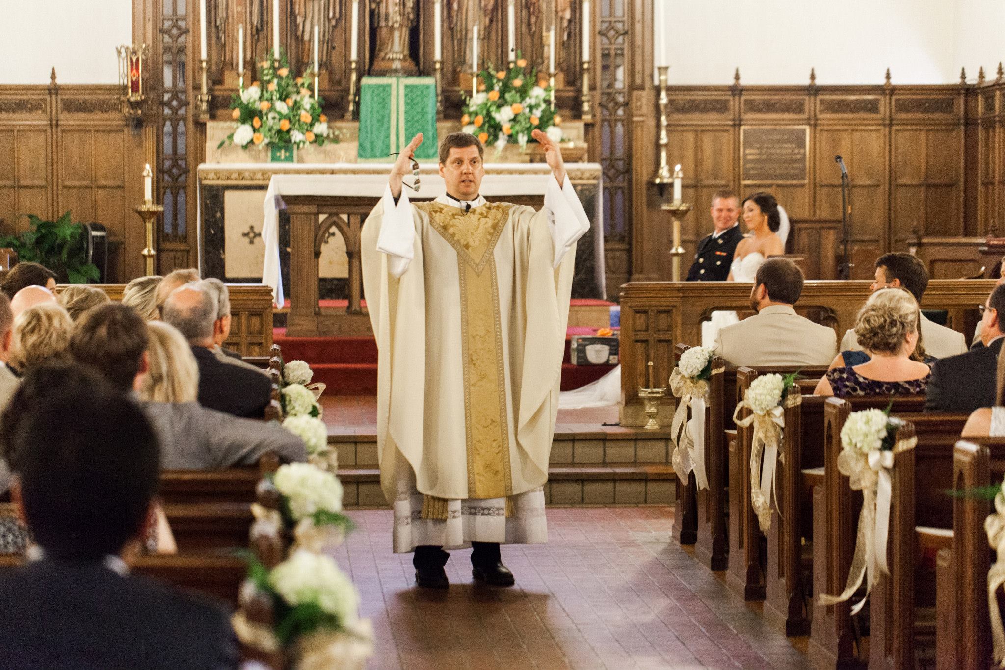 Fr. Charlie at a wedding, October 2014