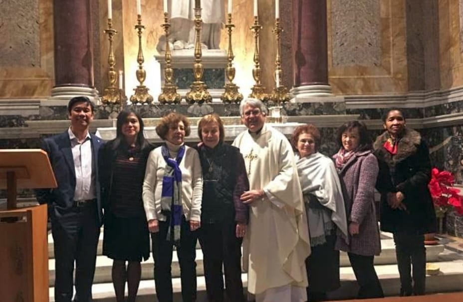 Paulist Associates of Rome, Italy at the renewal of vows, Basilica of St. Paul Outside the Walls, 27 Jan 2018 days after the feast day of St. Paul’s conversion, 25 Jan. 2018